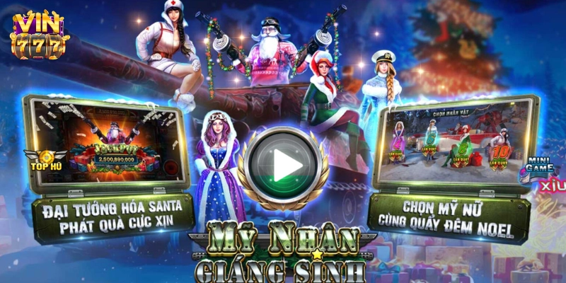 Mỹ nhân Giáng Sinh tại Vin777 mang đến vẻ đẹp quyến rũ, làm bừng sáng không khí lễ hội.